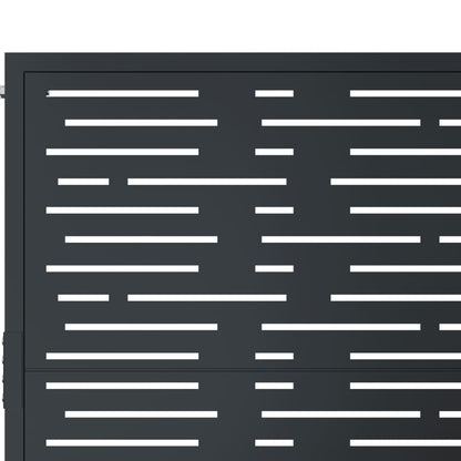 Gartentor Anthrazit Stahl Quadratisches Design