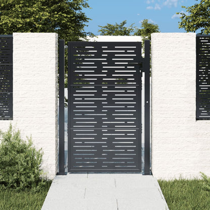 Gartentor Anthrazit Stahl Quadratisches Design
