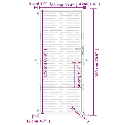 Gartentor Cortenstahl Quadratisches Design