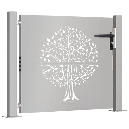 Gartentor Cortenstahl Baumdesign