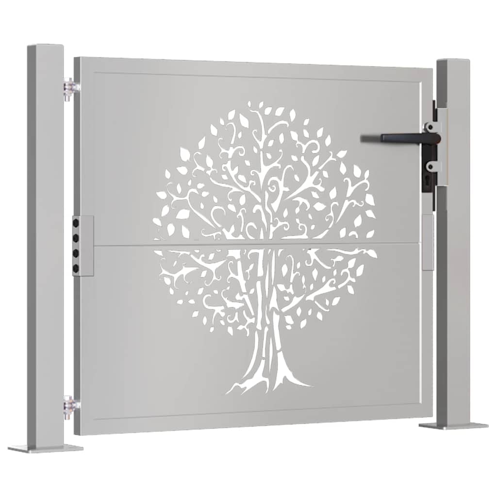 Gartentor Cortenstahl Baumdesign