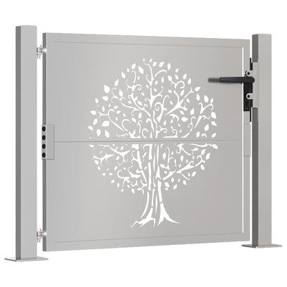 Gartentor Cortenstahl Baumdesign