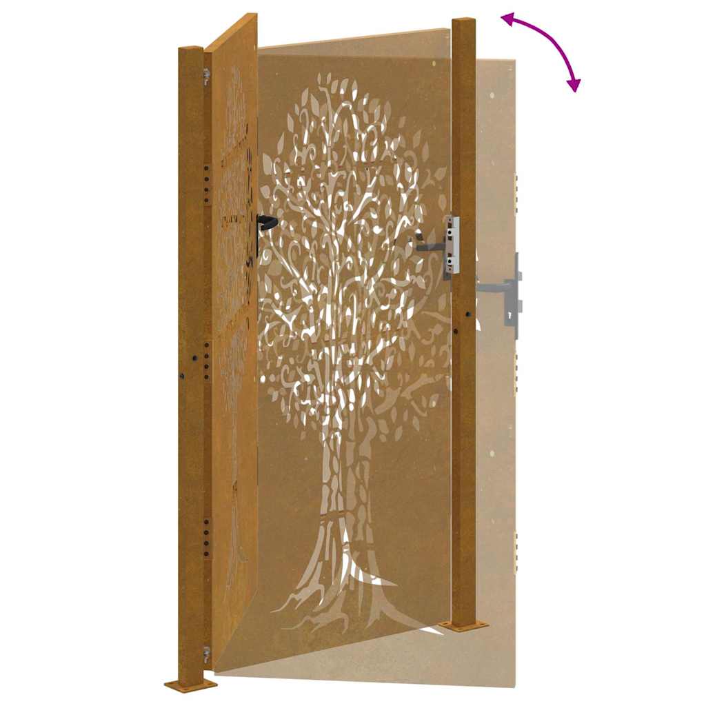 Gartentor Cortenstahl Baumdesign