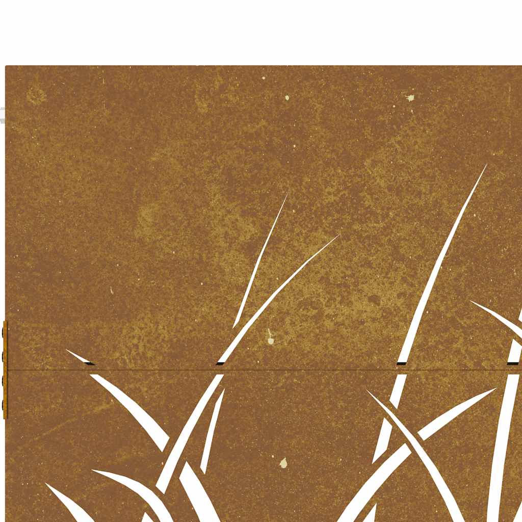 Gartentor 85X75 Cm Cortenstahl Gras-Design