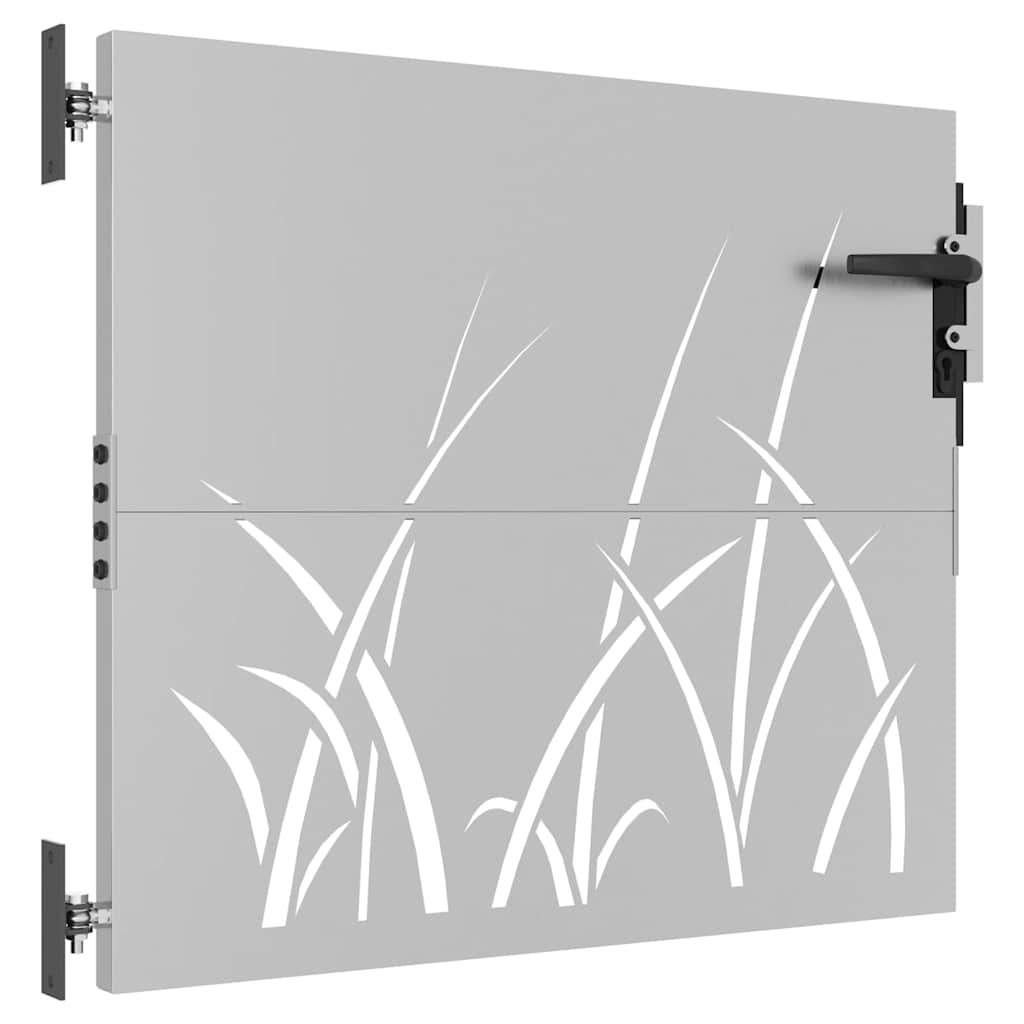 Gartentor 85X100 Cm Cortenstahl Gras-Design