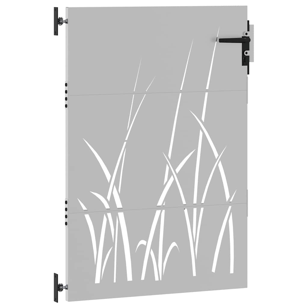 Gartentor 85X125 Cm Cortenstahl Gras-Design