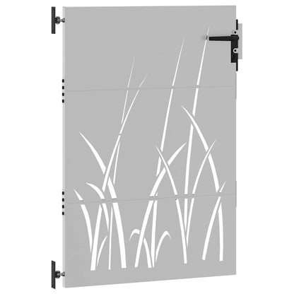 Gartentor 85X125 Cm Cortenstahl Gras-Design