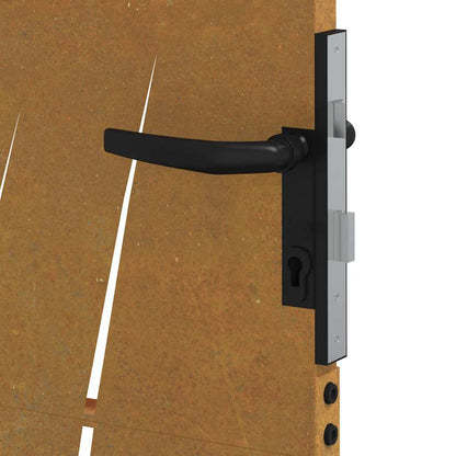 Gartentor 85X150 Cm Cortenstahl Gras-Design