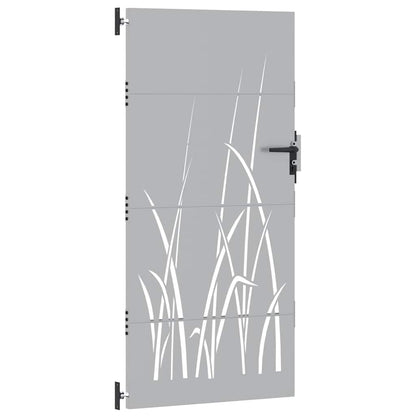 Gartentor 85X175 Cm Cortenstahl Gras-Design