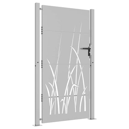 Gartentor Cortenstahl Gras-Design