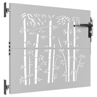 Gartentor Cortenstahl Bambus-Design
