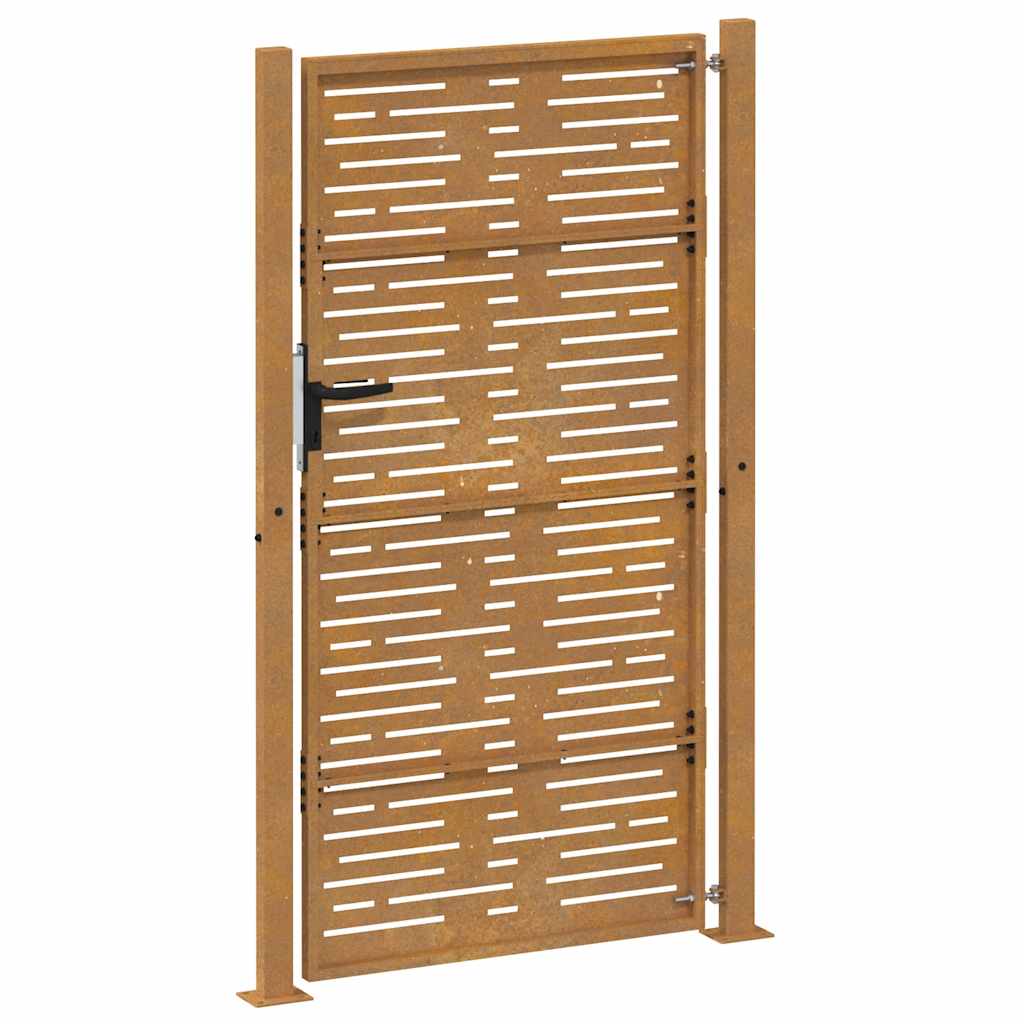 Gartentor Cortenstahl Quadratisches Design