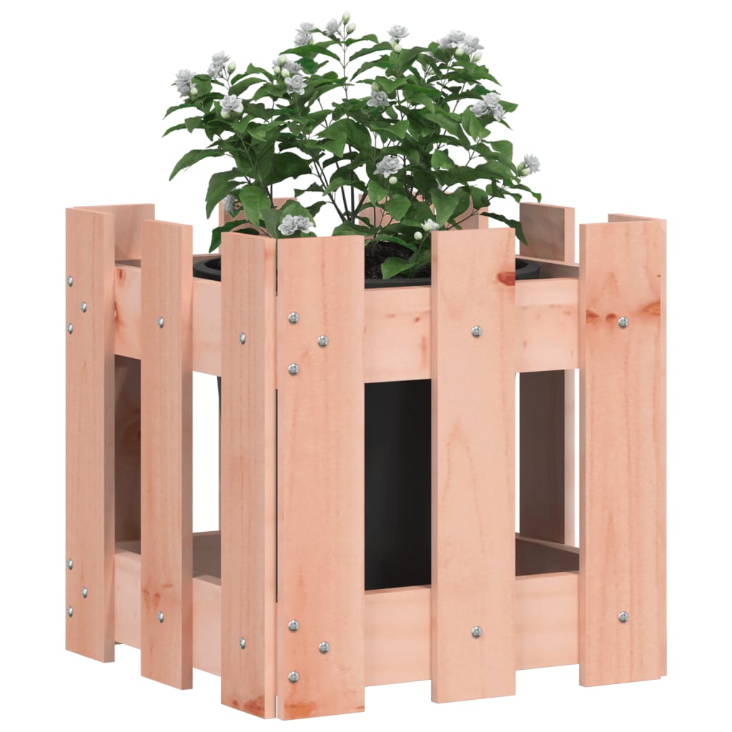Pflanzkübel Lattenzaun-Design 30X30X30 Cm Massivholz Douglasie