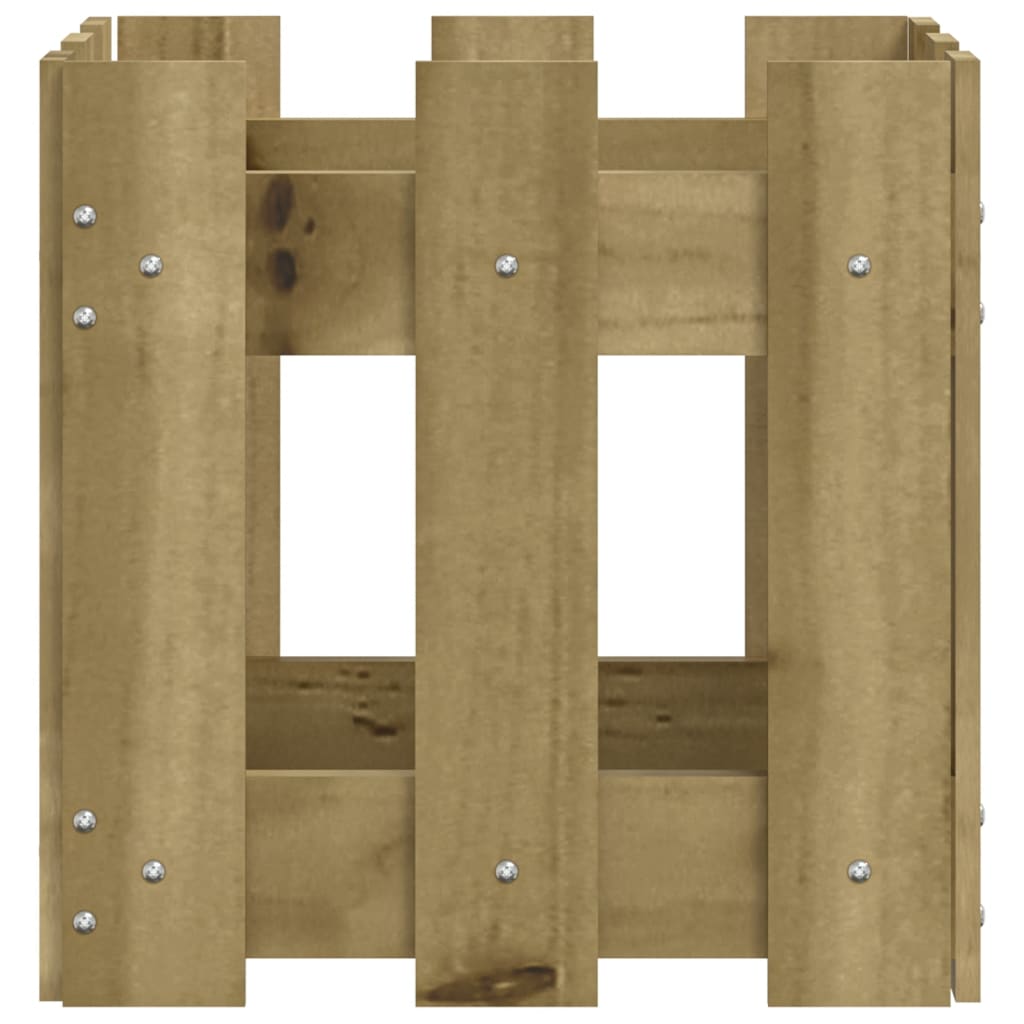 Pflanzkübel Latten-Design 30X30X30 Cm Kiefernholz Imprägniert
