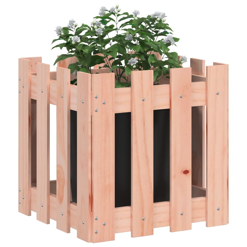 Pflanzkübel Lattenzaun-Design 40X40X40 Cm Massivholz Douglasie