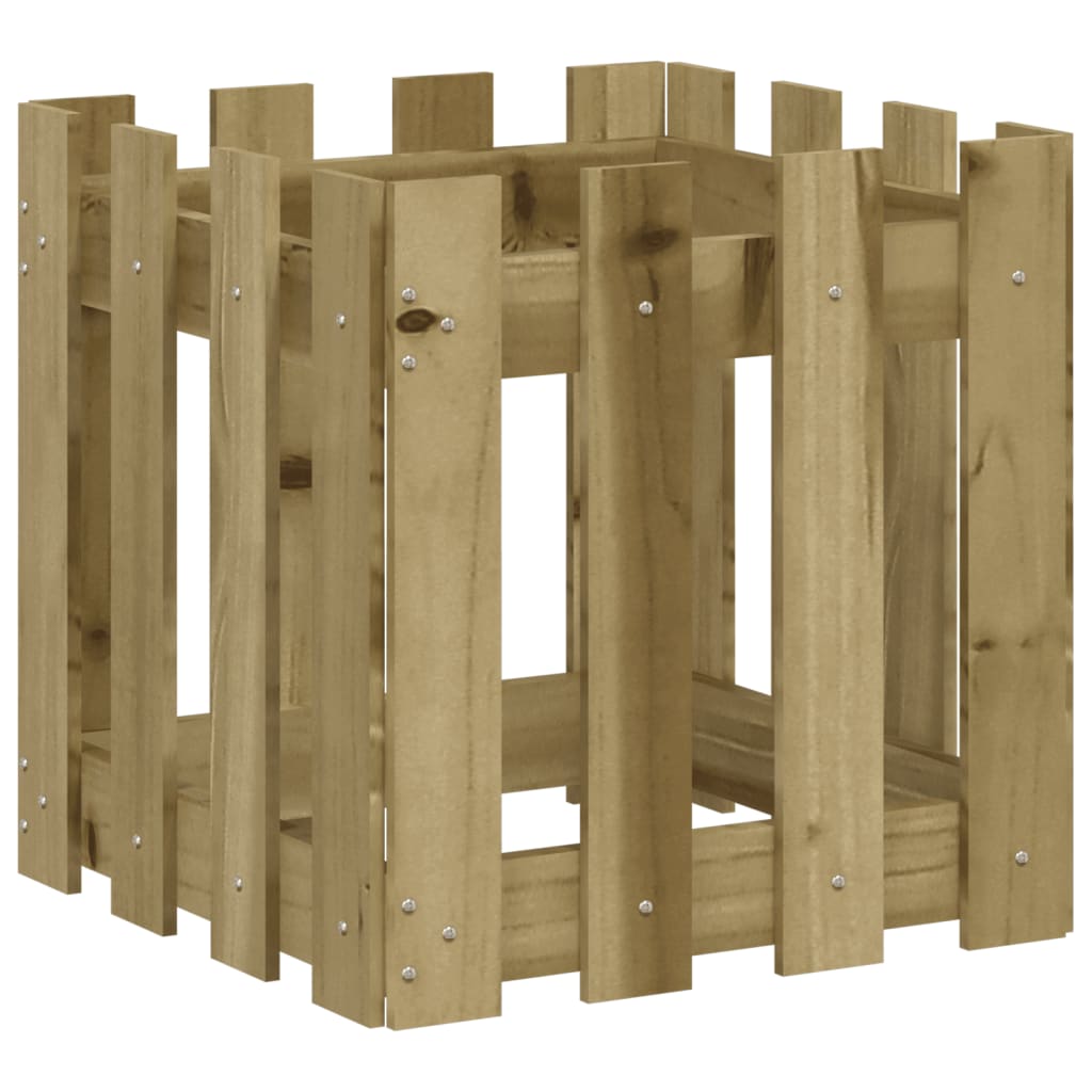 Pflanzkübel Latten-Design 40X40X40 Cm Kiefernholz Imprägniert