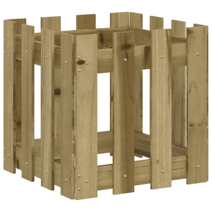 Pflanzkübel Latten-Design 40X40X40 Cm Kiefernholz Imprägniert