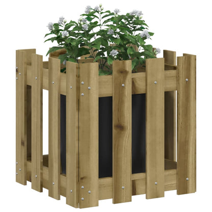 Pflanzkübel Latten-Design 40X40X40 Cm Kiefernholz Imprägniert