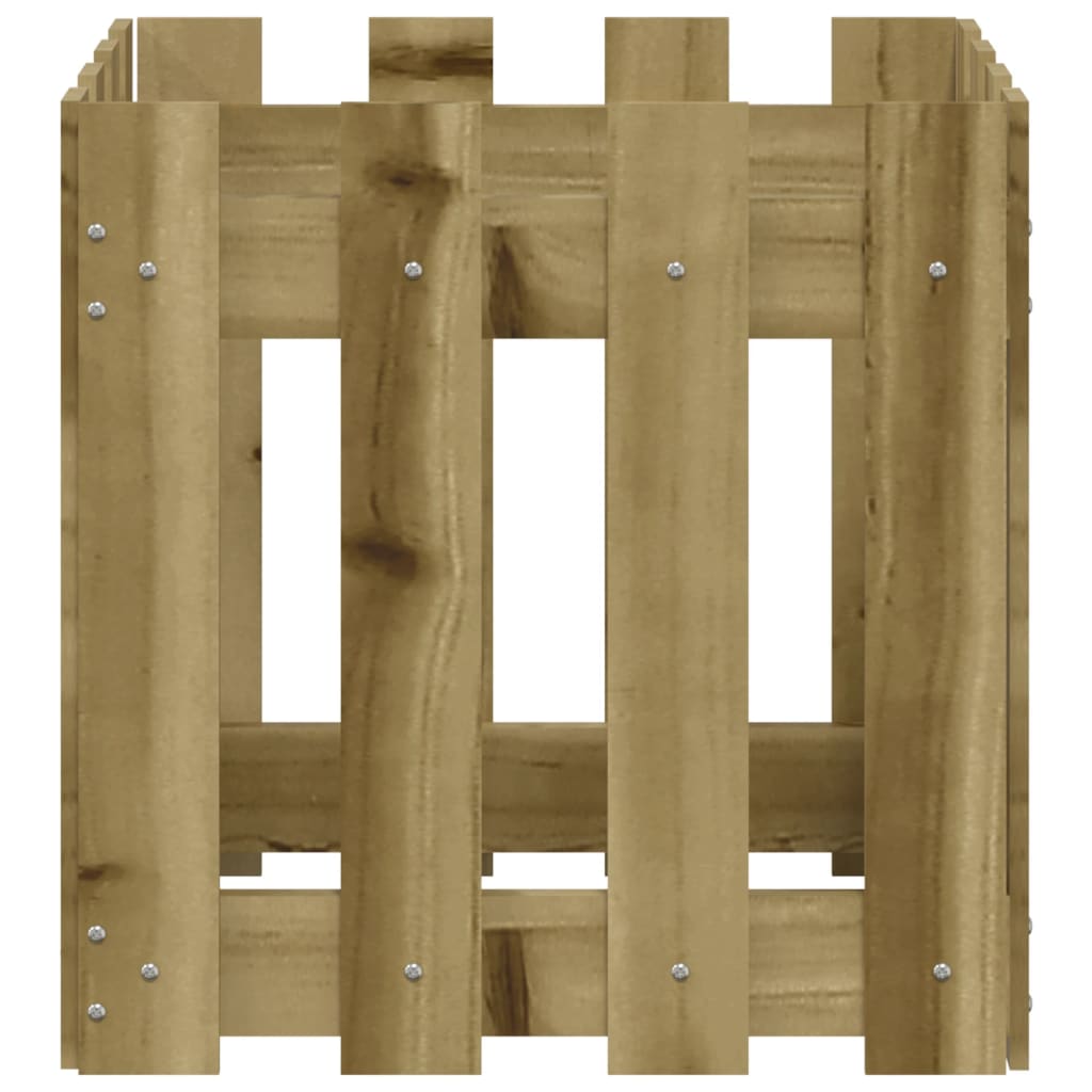 Pflanzkübel Latten-Design 40X40X40 Cm Kiefernholz Imprägniert