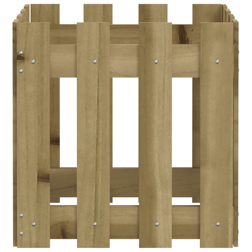 Pflanzkübel Latten-Design 40X40X40 Cm Kiefernholz Imprägniert