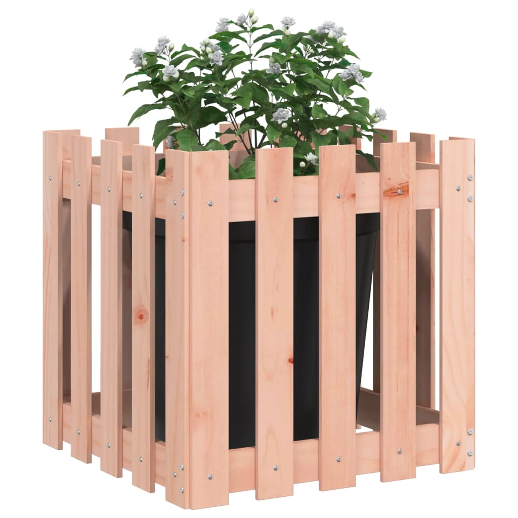 Pflanzkübel Lattenzaun-Design 50X50X50 Cm Massivholz Douglasie