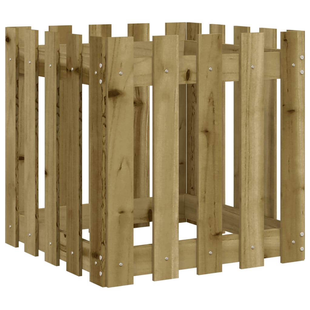 Pflanzkübel Latten-Design 50X50X50 Cm Kiefernholz Imprägniert
