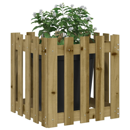 Pflanzkübel Latten-Design 50X50X50 Cm Kiefernholz Imprägniert