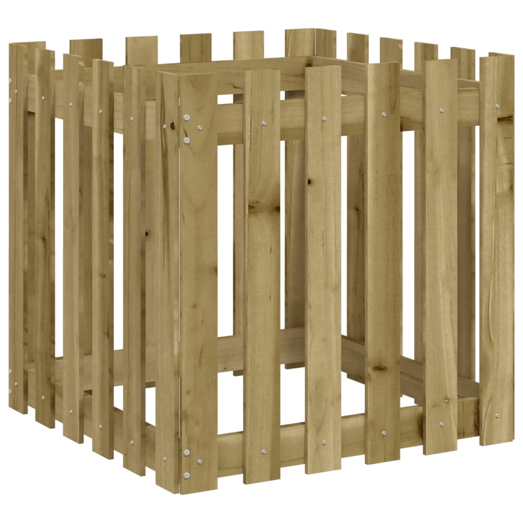 Pflanzkübel Latten-Design 60X60X60 Cm Kiefernholz Imprägniert