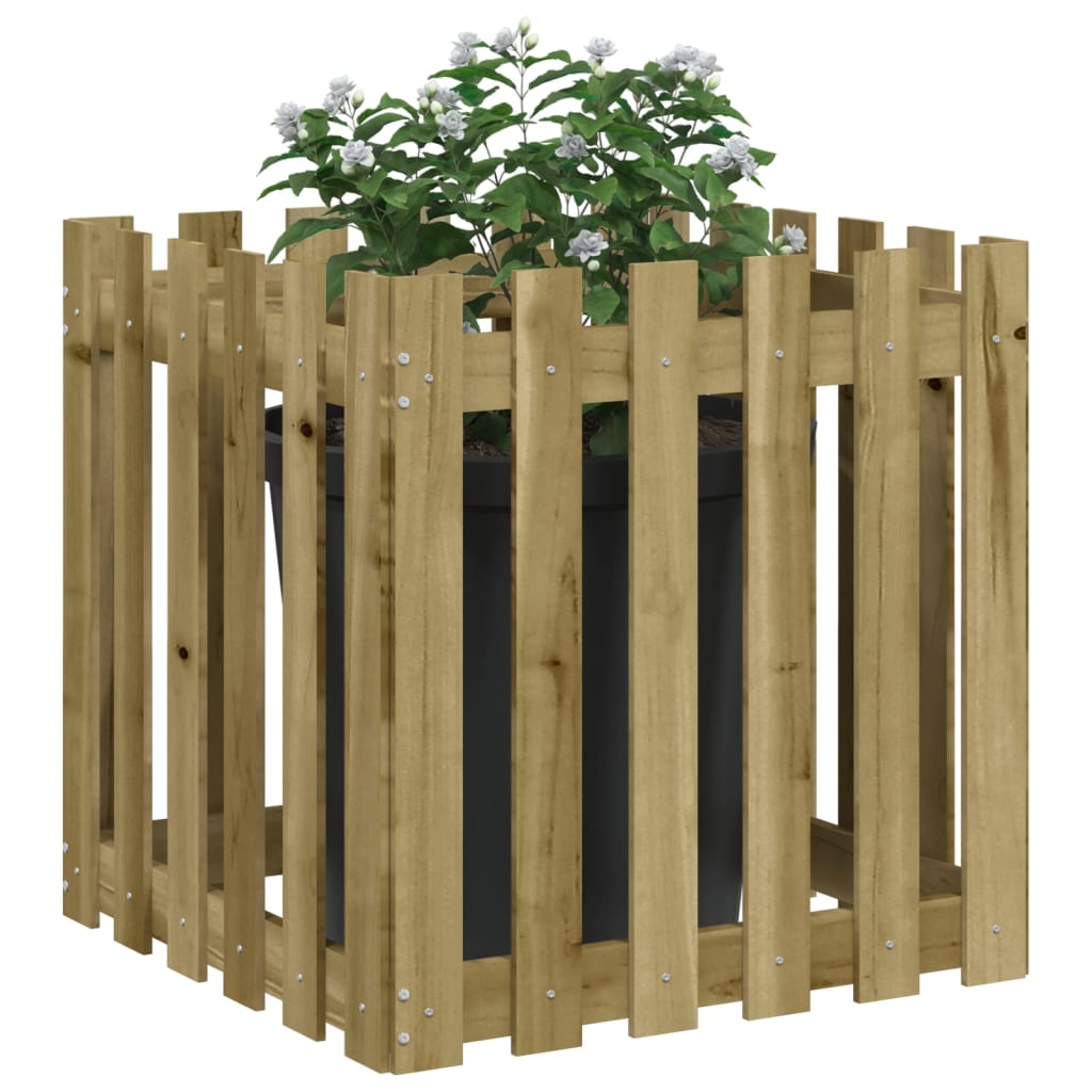 Pflanzkübel Latten-Design 60X60X60 Cm Kiefernholz Imprägniert