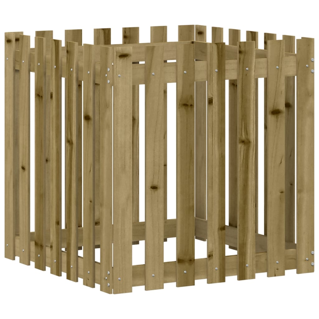 Pflanzkübel Latten-Design 70X70X70 Cm Kiefernholz Imprägniert