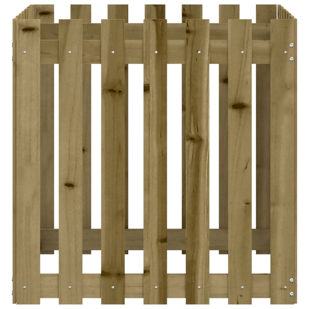 Pflanzkübel Latten-Design 70X70X70 Cm Kiefernholz Imprägniert