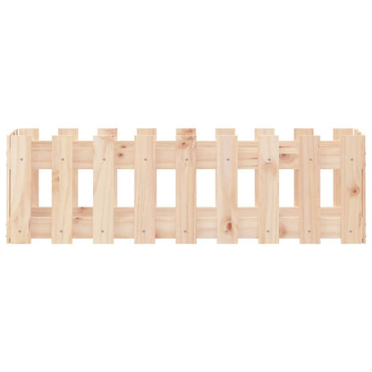 Hochbeet Lattenzaun-Design 100X30X30 Cm Massivholz Kiefer