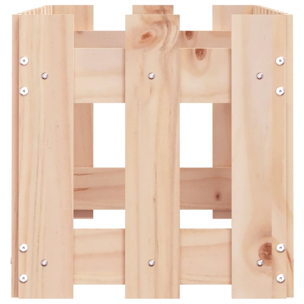 Hochbeet Lattenzaun-Design 100X30X30 Cm Massivholz Kiefer