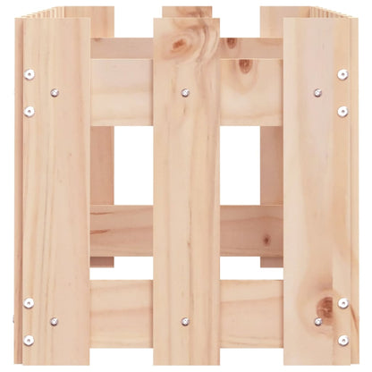 Hochbeet Lattenzaun-Design 100X30X30 Cm Massivholz Kiefer