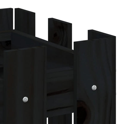 Hochbeet Latten-Design Schwarz 100X30X30 Cm Massivholz Kiefer
