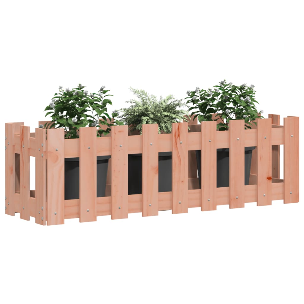 Hochbeet Lattenzaun-Design 100X30X30 Cm Massivholz Douglasie