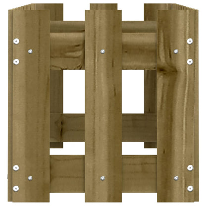 Hochbeet Lattenzaun-Design 100X30X30 Cm Kiefernholz Imprägniert