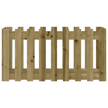 Hochbeet Lattenzaun-Design 100X50X50 Cm Kiefernholz Imprägniert