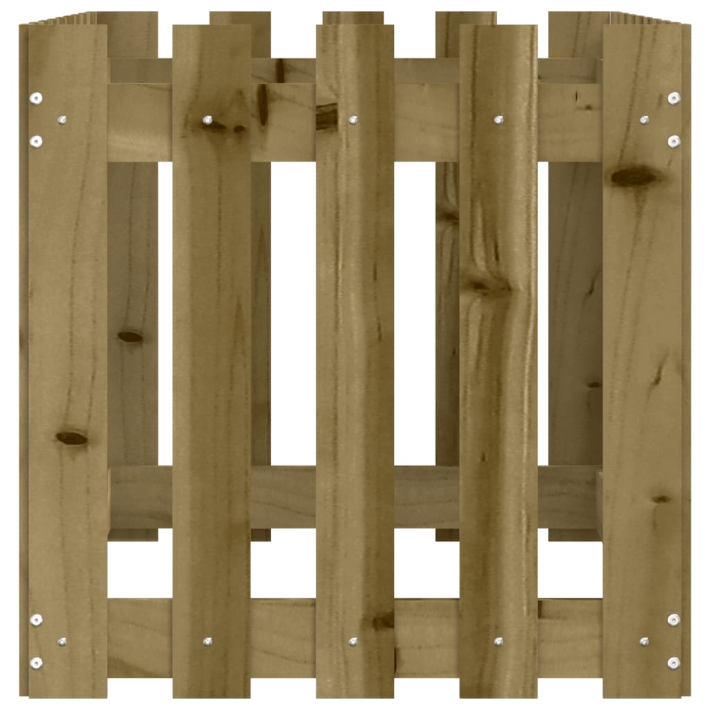 Hochbeet Lattenzaun-Design 100X50X50 Cm Kiefernholz Imprägniert