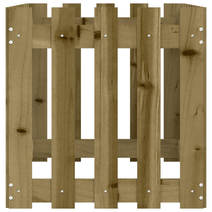 Hochbeet Lattenzaun-Design 100X50X50 Cm Kiefernholz Imprägniert