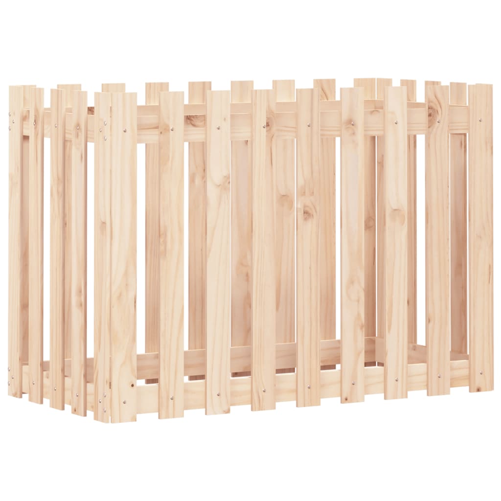 Hochbeet Lattenzaun-Design 100X50X70 Cm Massivholz Kiefer