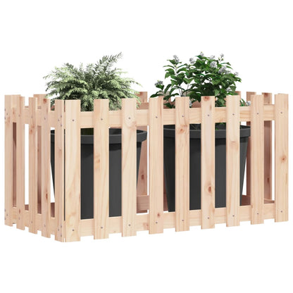 Hochbeet Lattenzaun-Design 100X50X70 Cm Massivholz Kiefer