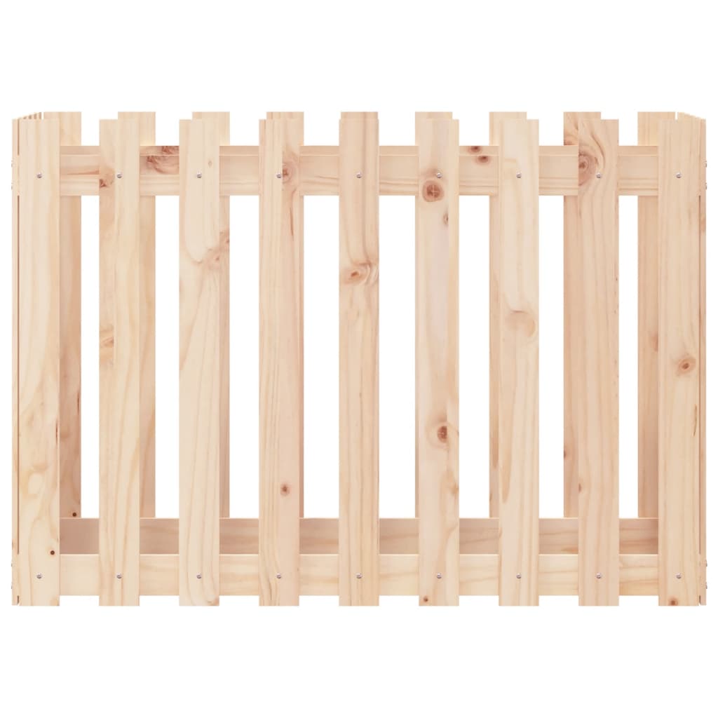 Hochbeet Lattenzaun-Design 100X50X70 Cm Massivholz Kiefer
