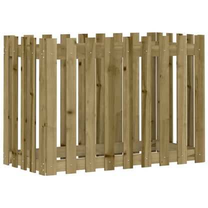 Hochbeet Lattenzaun-Design 100X50X70 Cm Kiefernholz Imprägniert