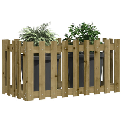 Hochbeet Lattenzaun-Design 100X50X70 Cm Kiefernholz Imprägniert