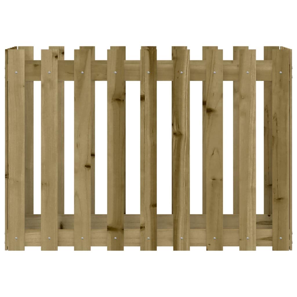 Hochbeet Lattenzaun-Design 100X50X70 Cm Kiefernholz Imprägniert