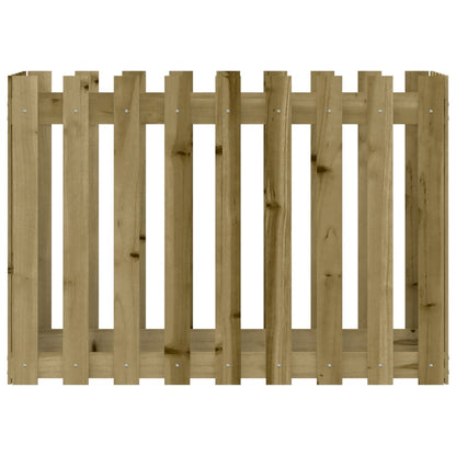 Hochbeet Lattenzaun-Design 100X50X70 Cm Kiefernholz Imprägniert