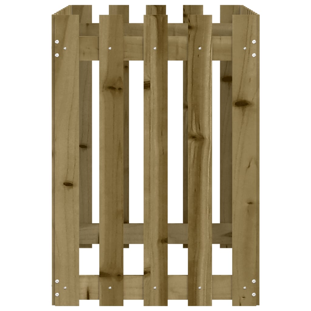 Hochbeet Lattenzaun-Design 100X50X70 Cm Kiefernholz Imprägniert