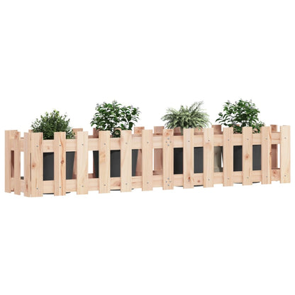 Hochbeet Lattenzaun-Design 150X30X30 Cm Massivholz Kiefer