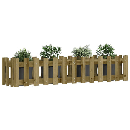 Hochbeet Lattenzaun-Design 150X30X30 Cm Kiefernholz Imprägniert